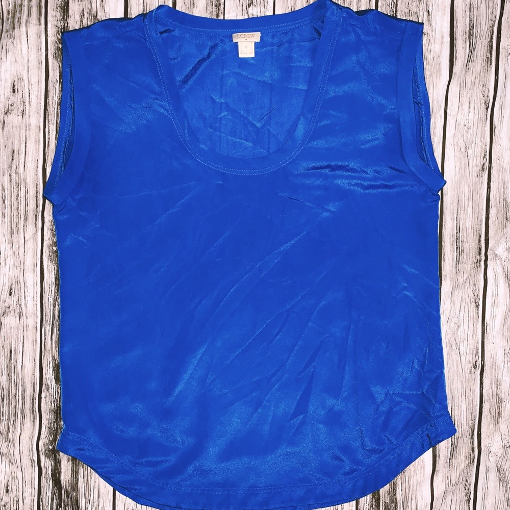 J.Crew Blue Womens Blouse Sz 6